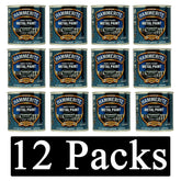 12X Hammerite Hammered Dark Green Paint 250ml Tin Paint